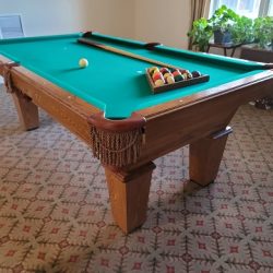 S0L0® 8Ft 3 Piece Pool Table with Drop Pockets Delivery and Installation Included
